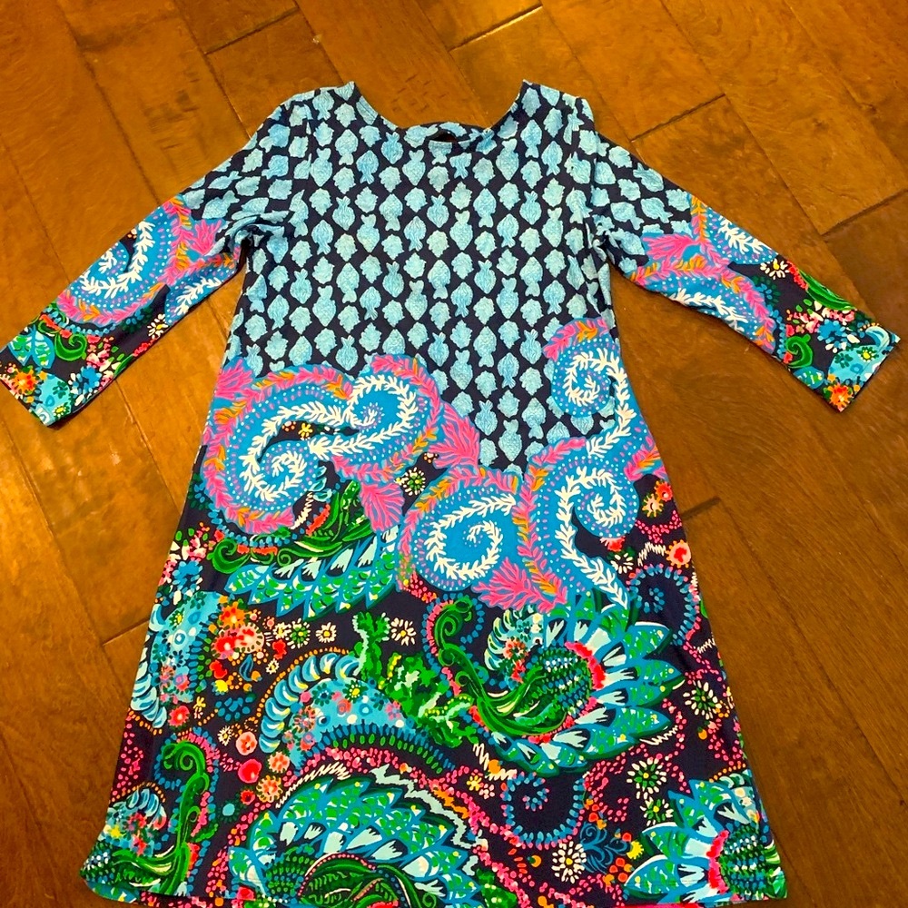 Lilly Pulitzer Dress Ophelia Women S Ride The Wave Blue Cage Back Coastal